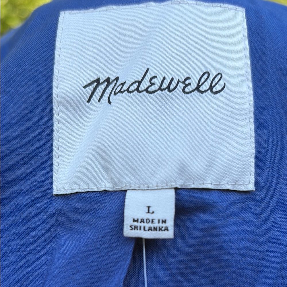 NWT Madewell Blue Blazer Double-Breasted Suit Jacket - Picture 8 of 13